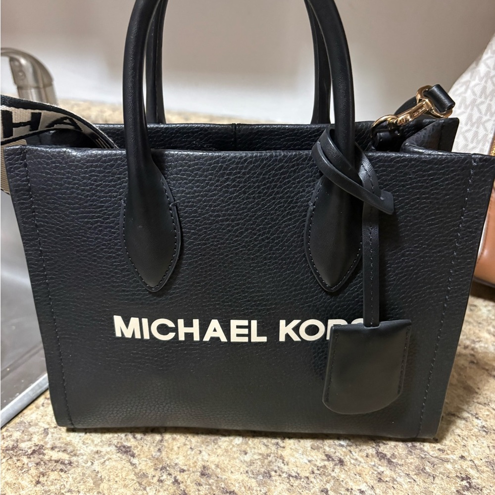Michael Kors Black Pebbled Leather Tote